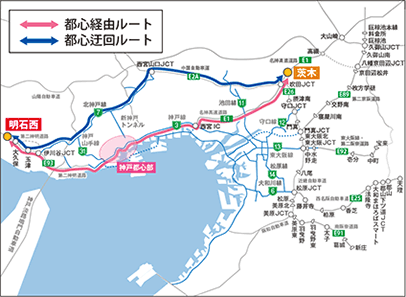 迂回割引路線図