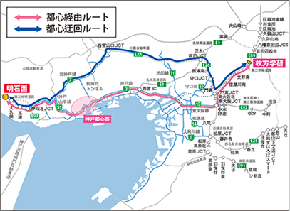 迂回割引路線図