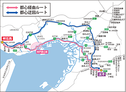 迂回割引路線図