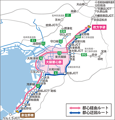 迂回割引路線図