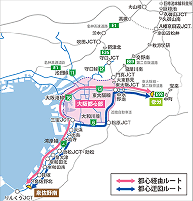 迂回割引路線図
